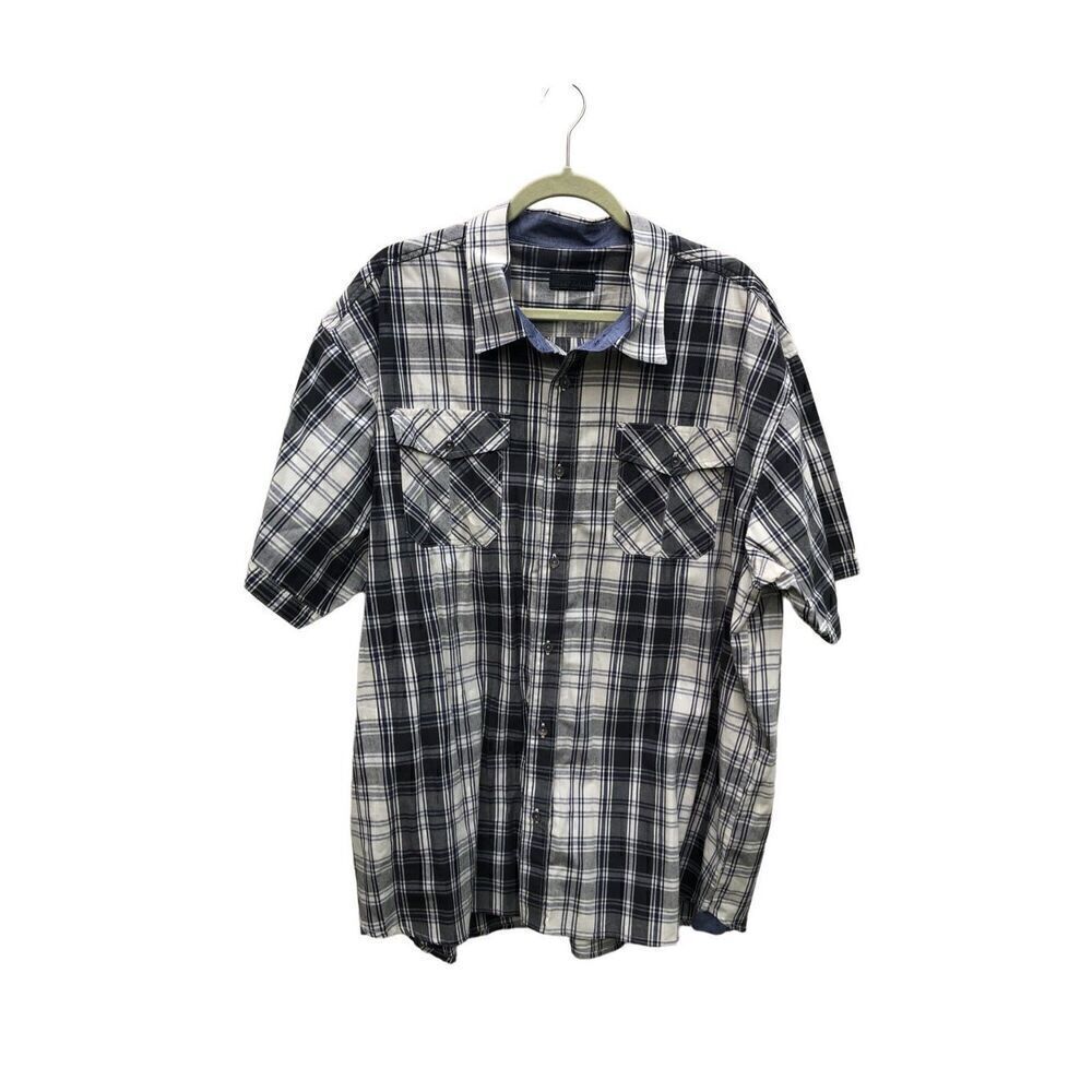 Steve’s Jeans Size XXL (2XL) Plaid Short Sleeve Button Up